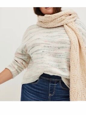 Torrid Marled Knit Drop Shoulder Sweater NWT
